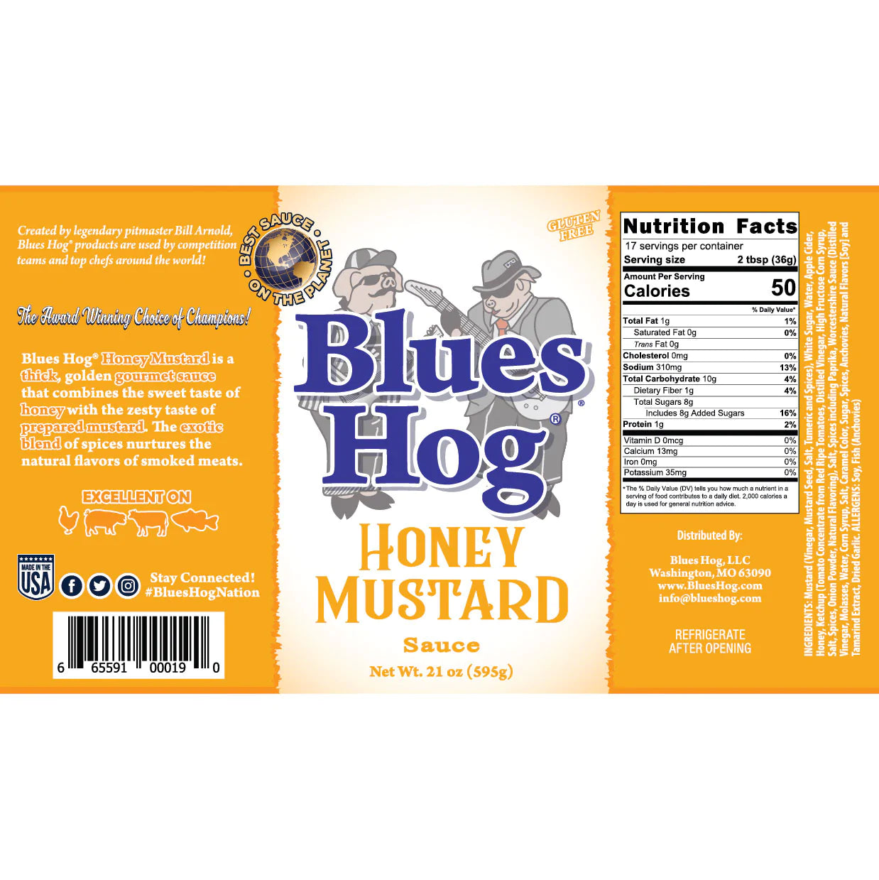 Blues Hog "Honey Mustard" BBQ Sauce